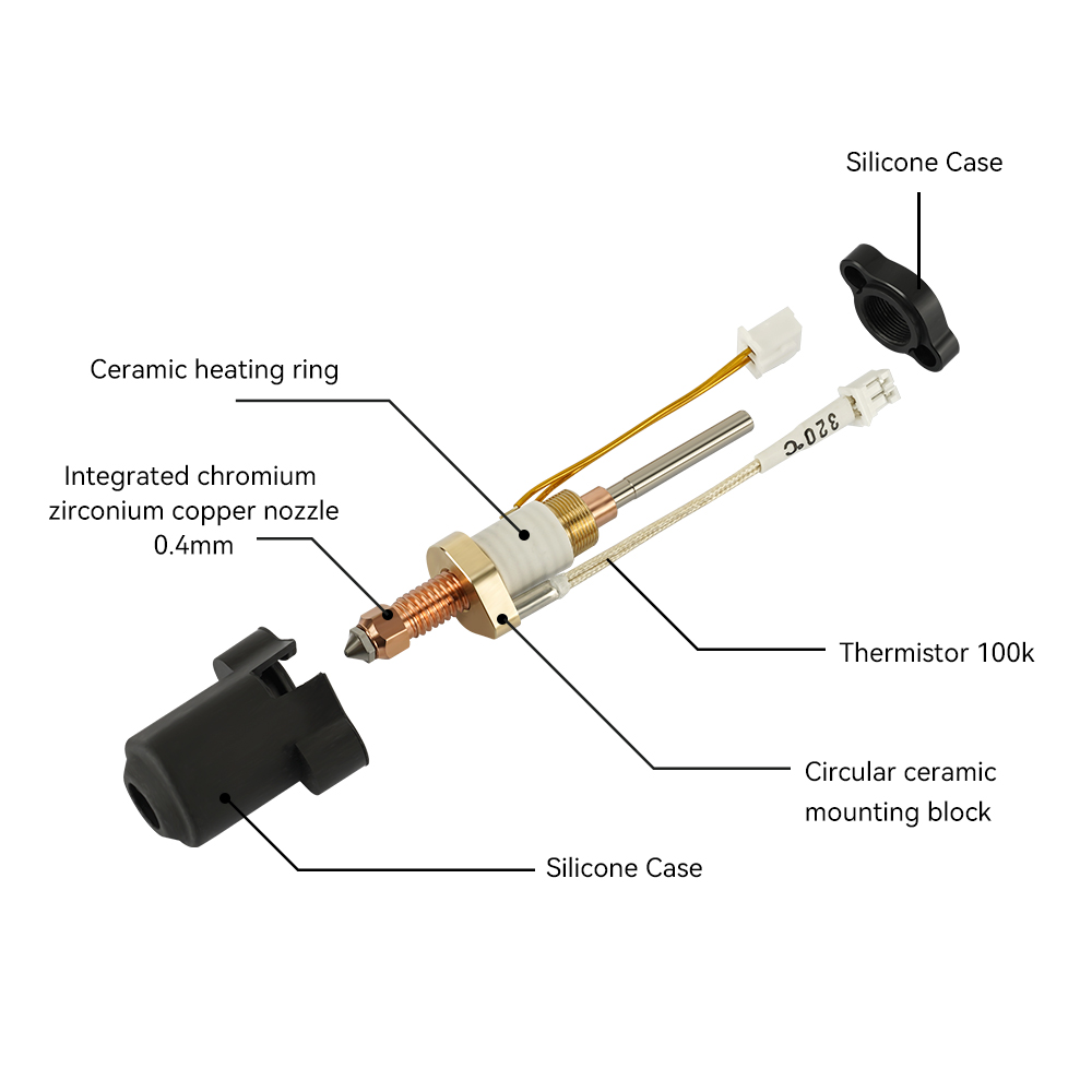 Hotend ل Creality K1C K1 MAX ا - مراجعة High Flow Ceramic Hotend وسعره